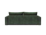 Akello sovesofa med armlæn i 281 Avella Pine Green, set bagfra