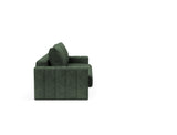 Akello sovesofa med armlæn i 281 Avella Pine Green, set fra siden