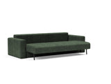 Akello sovesofa med armlæn i 281 Avella Pine Green, med åben opbevaring