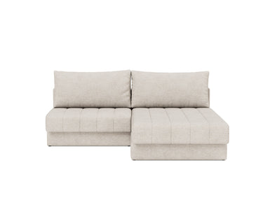 Akello sovesofa med chaiselong i 470 Yuveno Natural, set forfra