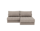 Akello sovesofa med chaiselong i 472 Yuveno Warm Grey, set forfra
