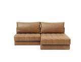 Akello sovesofa med chaiselong i 551 Faunal Brown, set forfra