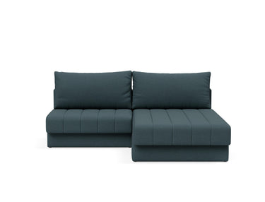 Akello sovesofa med chaiselong i 851 Mahoga Dark Blue, set forfra