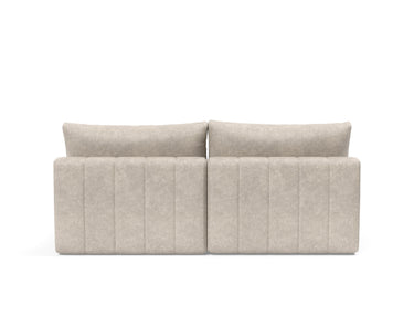 Akello sovesofa med chaiselong i 280 Avella Sand, set bagfra