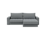 Akello sovesofa med chaiselong og armlæn i 320 Corocco Shadow Grey, set forfra