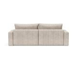 Akello sovesofa med chaiselong og armlæn i 280 Avella Sand, set bagfra