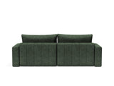 Akello sovesofa med chaiselong og armlæn i 281 Avella Pine Green, set bagfra