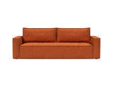 Newilla sovesofa i 412 Esina Rust Orange, set forfra