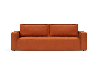 Newilla sovesofa i 412 Esina Rust Orange, set forfra