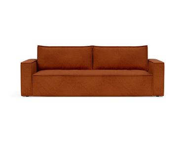 Newilla sovesofa i 595 Corduroy Burnt Orange, set forfra