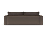 Newilla sovesofa i 530 Bouclé Taupe, set bagfra