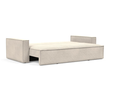Newilla sovesofa i 594 Corduroy Ivory, slået ud til seng