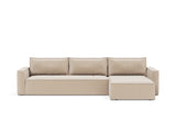 Newilla sovesofa med chaiselong i 410 Esina Almond, set forfra