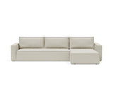 Newilla sovesofa med chaiselong i 527 Mixed Dance Natural, set forfra