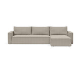 Newilla sovesofa med chaiselong i 579 Kenya Gravel, set forfra
