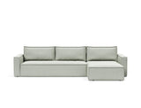 Newilla sovesofa med chaiselong i 888 Mozart Slate Brown, set forfra
