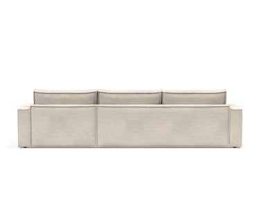 Newilla sovesofa med chaiselong i 594 Corduroy Ivory, set bagfra