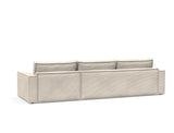 Newilla sovesofa med chaiselong i 594 Corduroy Ivory, set skråt bagfra