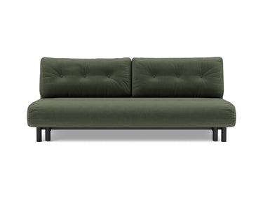 Nabli sovesofa i 413 Esina Olive Green, set forfra