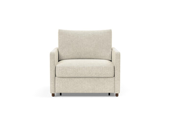 Neah stol med slim armlæn i 357 Taura Off White, set forfra