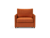 Neah stol med slim armlæn i 412 Esina Rust Orange, set forfra