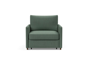 Neah stol med slim armlæn i 518 Elegance Green, set forfra