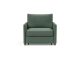 Neah stol med slim armlæn i 518 Elegance Green, set forfra