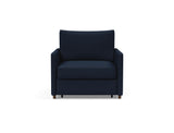 Neah stol med slim armlæn i 528 Mixed Dance Blue, set forfra