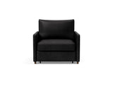 Neah stol med slim armlæn i 550 Faunal Black, set forfra