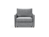Neah stol med slim armlæn i 565 Twist Granite, set forfra