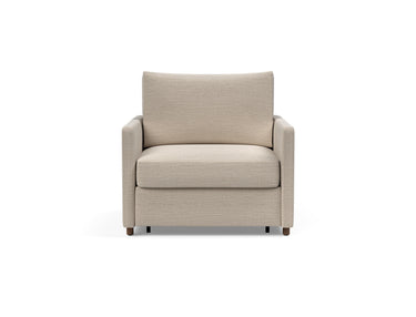Neah stol med slim armlæn i 612 Blida Sand Grey, set forfra