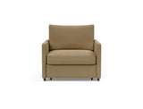 Neah stol med slim armlæn i 860 Yogia Olive Brown, set forfra