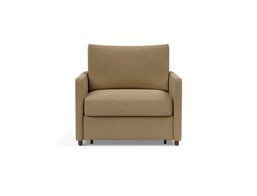 Neah stol med slim armlæn i 860 Yogia Olive Brown, set forfra