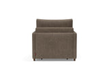 Neah stol med slim armlæn i 411 Esina Cedar Brown, set bagfra