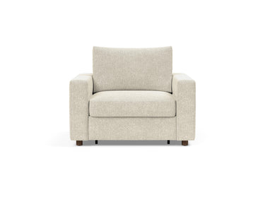 Neah stol med standard armlæn i 357 Taura Off White, set forfra