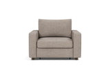 Neah stol med standard armlæn i 472 Yuveno Warm Grey, set forfra