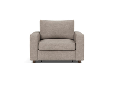 Neah stol med standard armlæn i 472 Yuveno Warm Grey, set forfra