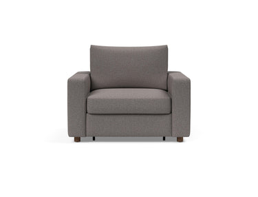 Neah stol med standard armlæn i 521 Mixed Dance Grey, set forfra