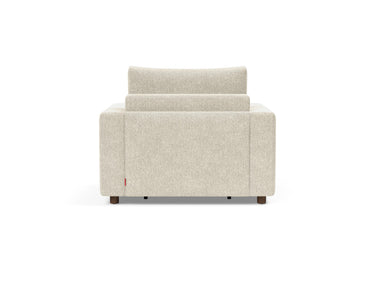 Neah stol med standard armlæn i 357 Taura Off White, set bagfra