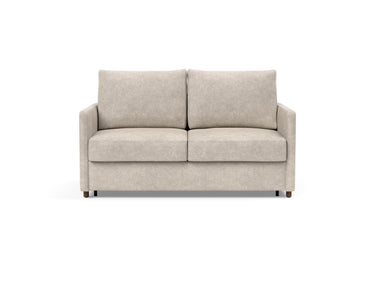 Neah 140 sovesofa med slim armlæn i 280 Avella Sand, set forfra