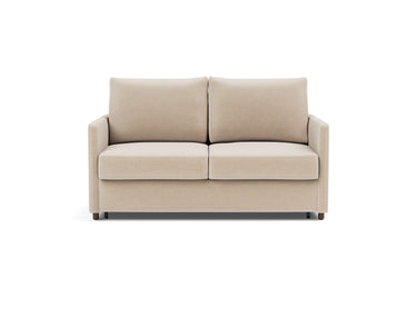 Neah 140 sovesofa med slim armlæn i 410 Esina Almond, set forfra