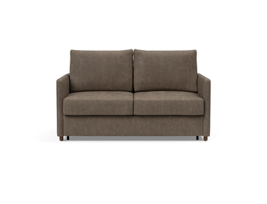 Neah 140 sovesofa med slim armlæn i 411 Esina Cedar Brown, set forfra