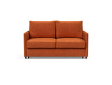 Neah 140 sovesofa med slim armlæn i 412 Esina Rust Orange, set forfra