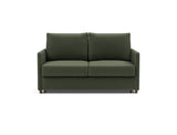 Neah 140 sovesofa med slim armlæn i 413 Esina Olive Green, set forfra
