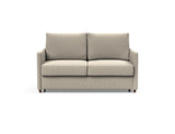 Neah 140 sovesofa med slim armlæn i 539 Bouclé Beige, set forfra