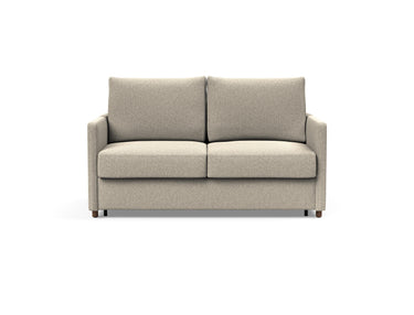 Neah 140 sovesofa med slim armlæn i 539 Bouclé Beige, set forfra