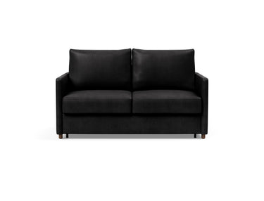 Neah 140 sovesofa med slim armlæn i 550 Faunal Black, set forfra