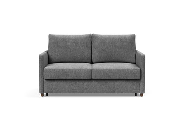 Neah 140 sovesofa med slim armlæn i 563 Twist Charcoal, set forfra