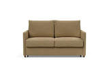 Neah 140 sovesofa med slim armlæn i 860 Yogia Olive Brown, set forfra