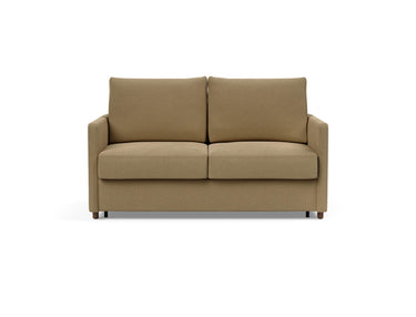 Neah 140 sovesofa med slim armlæn i 860 Yogia Olive Brown, set forfra